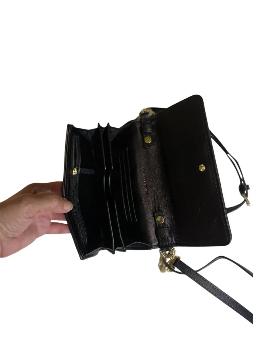 Michael KorsCalf Hair Leather-Trimmed Crossbody Bag
